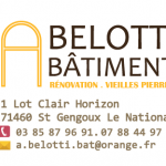 MACONNERIE A.BELOTTI.BATIMENT SAINT GENGOUX LE NATIONAL